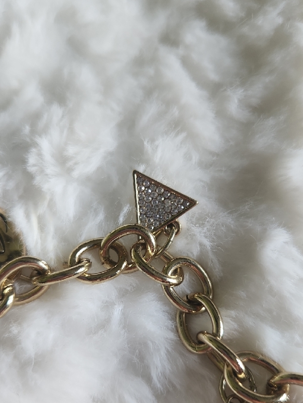 GUESS Gold-Tone Charm Bracelet with Pink Heart Accents Boho Vibe - Picture 12 of 12